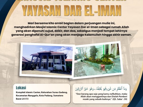 Update Donasi Masjid Islamic Center Yayasan Dar el-Iman – 07 Mei 2026
